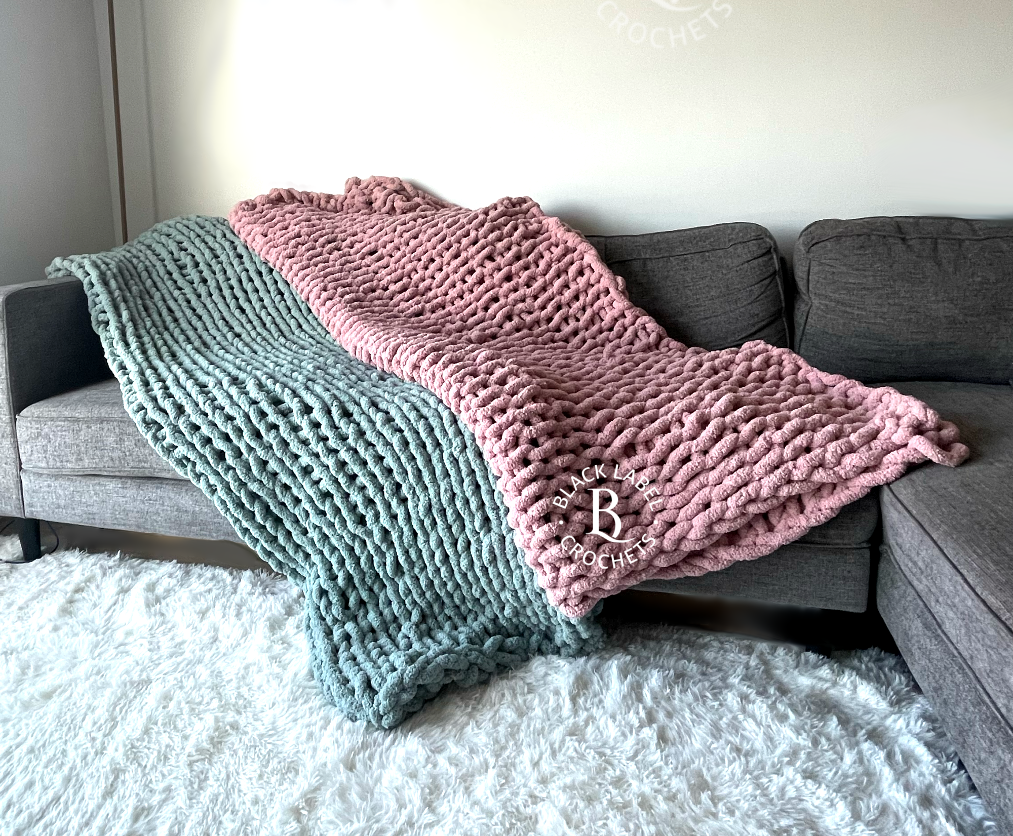 Chunky knit 2025 blanket teal