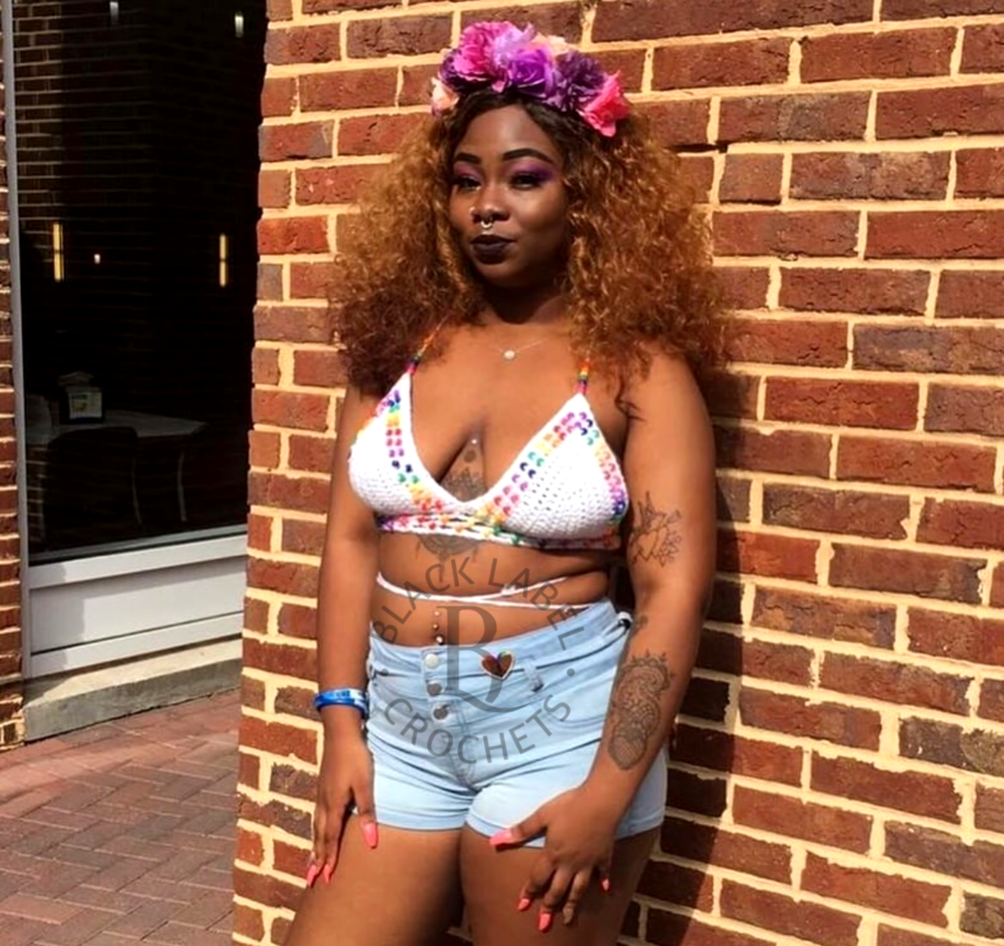 Beaded crochet top hot sale